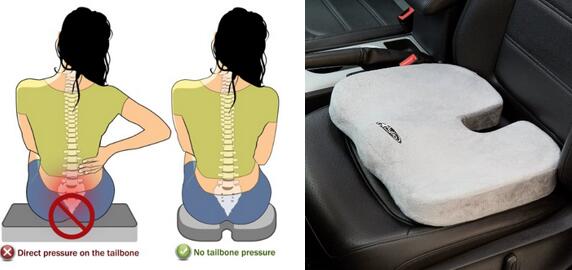 Aylio Coccyx Orthopedic Comfort Foam Pillow for Sitting